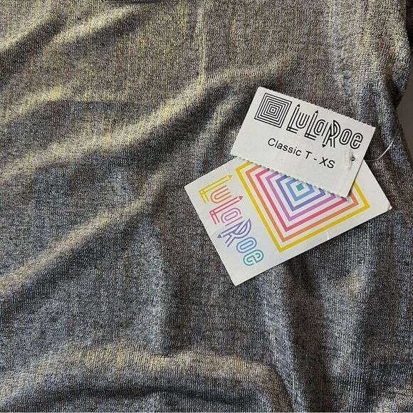 LULAROE Elegant Classic Tee XS Shimmer Tshirt - Picture 3 of 10